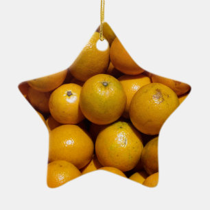 Oranges fruit Florida market orange  Ceramic Tree Decoration