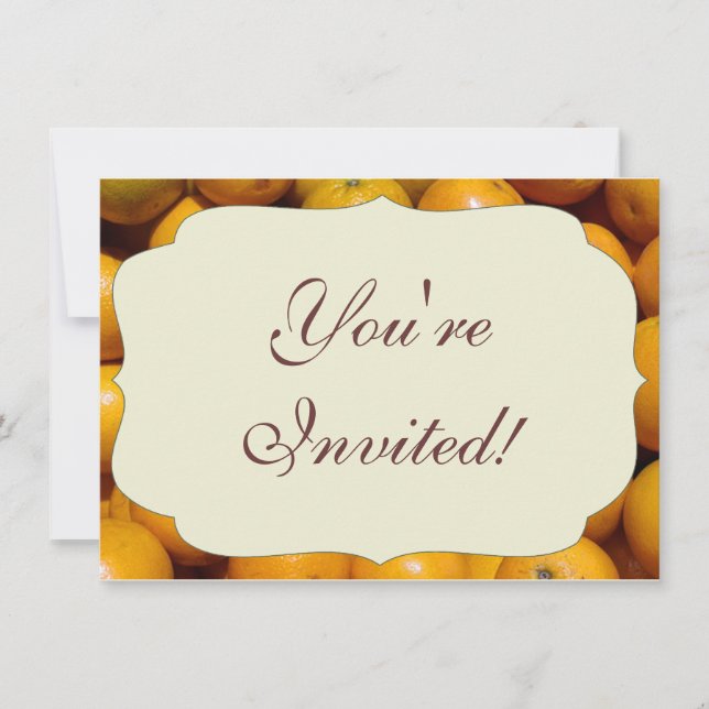 Oranges fruit Florida market orange  Invitation (Front)