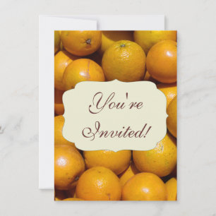 Oranges fruit Florida market orange  Invitation