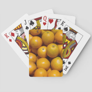 Oranges fruit Florida market orange Playing Cards