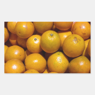 Oranges fruit Florida market orange Rectangular Sticker
