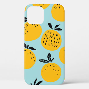 Oranges fruits seamless pattern iPhone 12 case