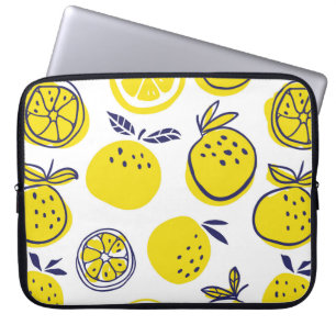 Oranges fruits seamless pattern laptop sleeve