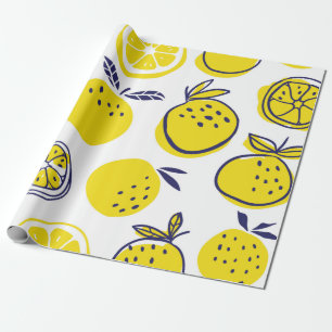 Oranges fruits seamless pattern wrapping paper
