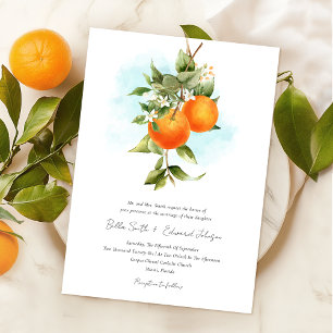 Oranges Garden Boho Wedding Invitation