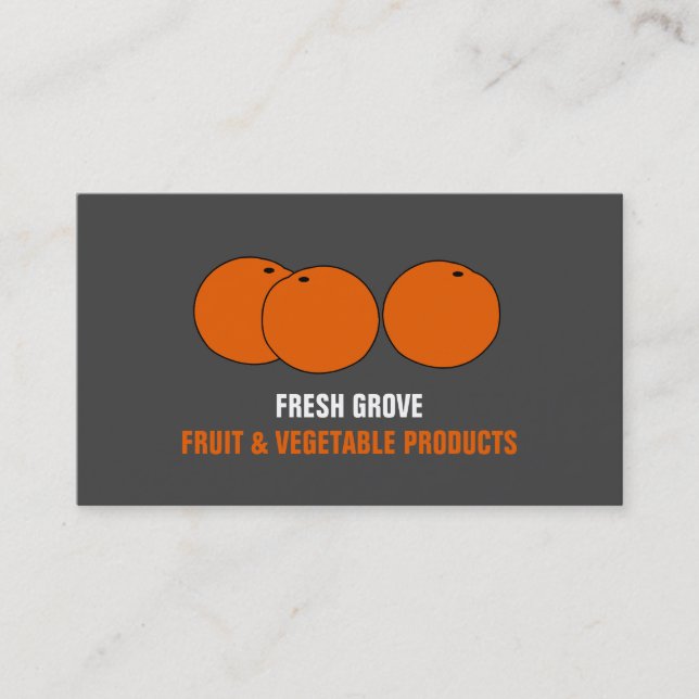 Oranges, Greengrocers Business Card (Front)