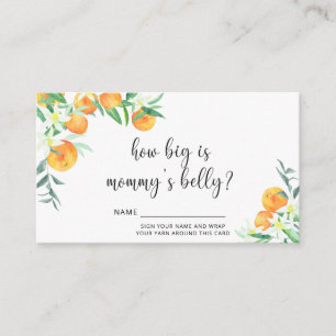 Oranges how big is mummy's belly enclosure card