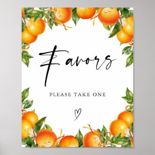 Oranges Lemon Citrus bridal shower Favours Poster