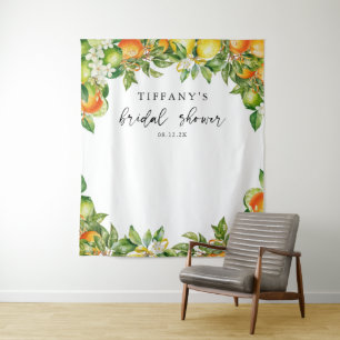 Oranges Lemon Citrus Bridal Shower  Tapestry