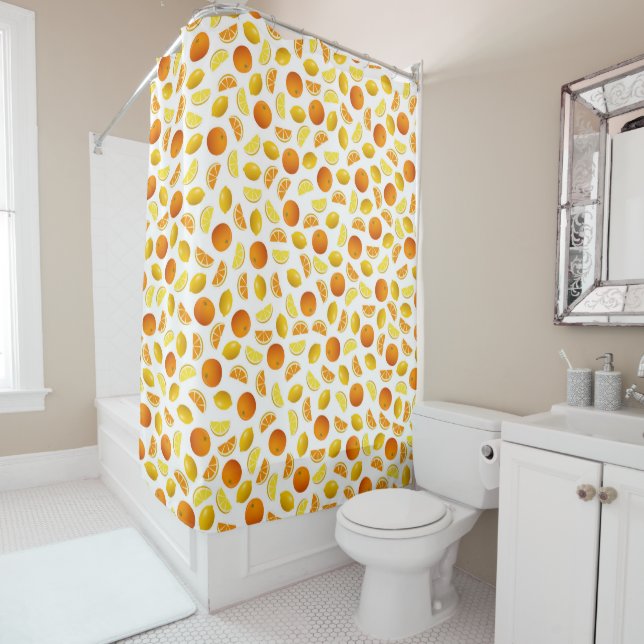 Oranges & Lemons Shower Curtain (In Situ)