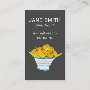 oranges nutritionist wellness coach business card