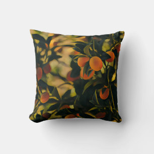 Oranges Obsession Garden Throw Pillow / Cushion