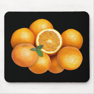Oranges on any colour background mouse mat