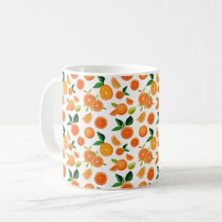 Oranges pattern coffee mug
