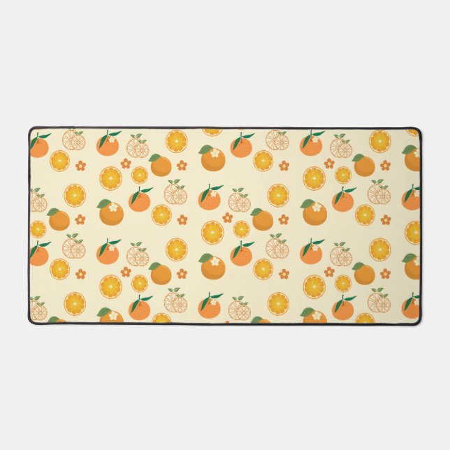 Oranges Pattern Desk Mat (Front)