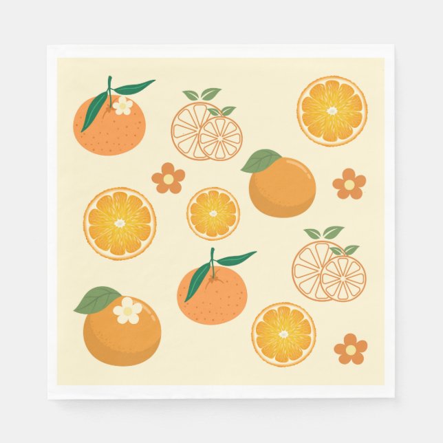  Oranges Pattern Napkin (Front)