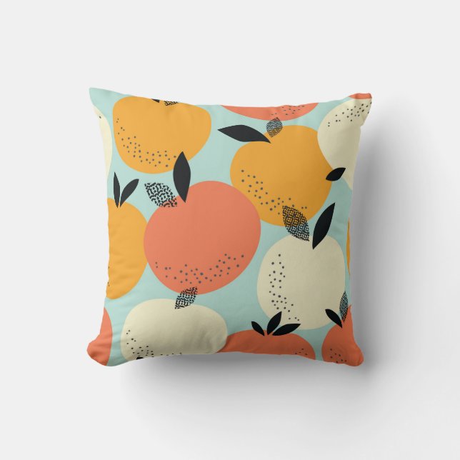 Oranges Pattern: Vibrant Seamless Design. Cushion (Front)