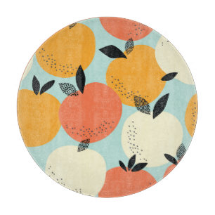 Oranges Pattern: Vibrant Seamless Design. Cutting Board