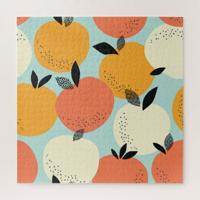 Oranges Pattern: Vibrant Seamless Design. Jigsaw Puzzle (Vertical)