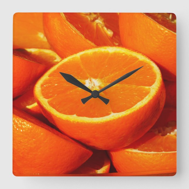 Oranges Photograph Square Wall Clock (Front)