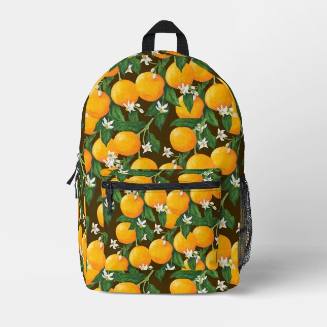 Oranges Printed Backpack (Front)