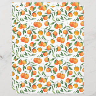 Oranges Scrapbook Paper