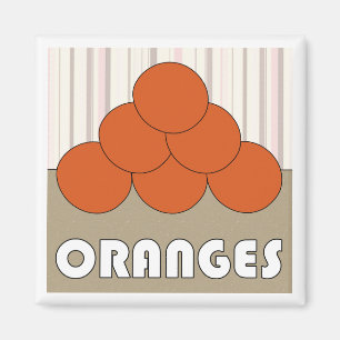 Oranges Series 3 Square Magnet
