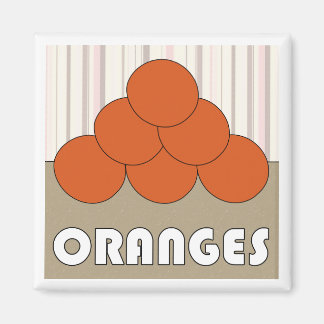 Oranges Series 3 Square Magnet