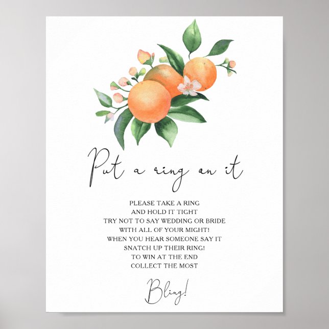 Oranges - spring put a ring on it game poster (Front)