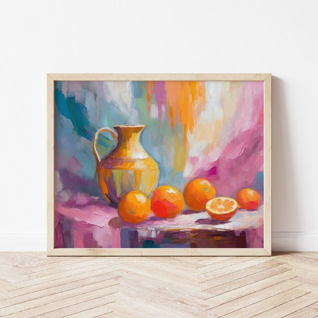 Oranges Still Life Modern Impressionist Art Poster (Creator Uploaded)