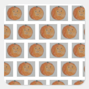 Oranges tangerines mandarins citrus fruits cute square sticker