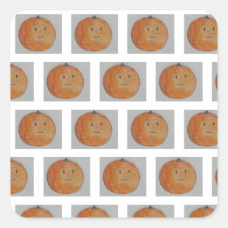 Oranges tangerines mandarins citrus fruits cute square sticker