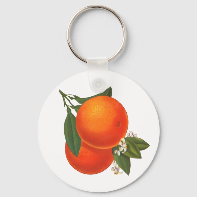 Oranges Vintage Crate Art Key Ring (Front)