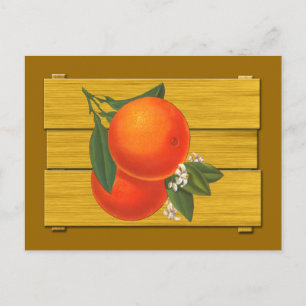 Oranges Vintage Crate Art Recipe Card