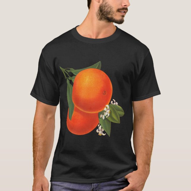 Oranges Vintage Crate Art T-Shirt (Front)