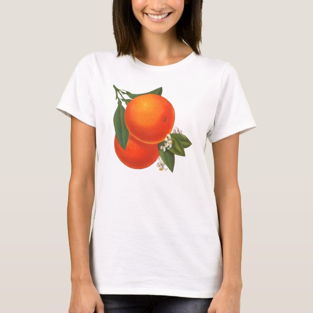 Oranges Vintage Crate Art T-Shirt (Front)