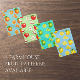 Oranges with Cyan & Seafoam Background Tea Towel