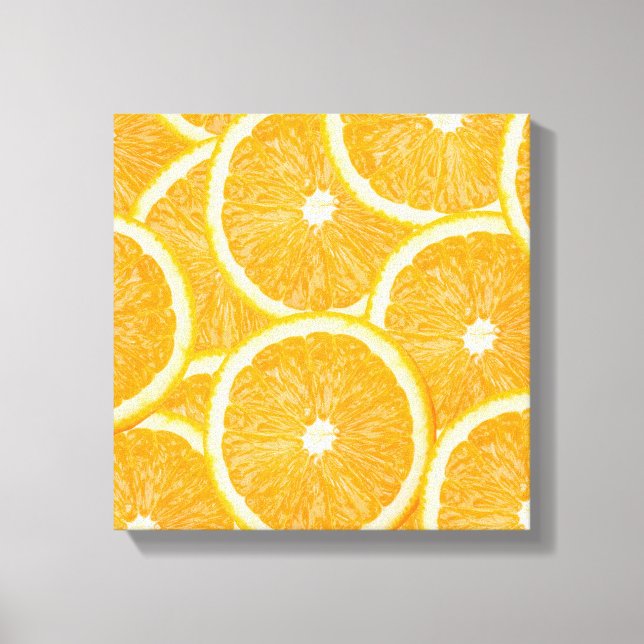 Oranges wrapped canvas print (Front)
