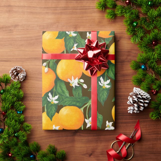 Oranges Wrapping Paper (Holiday Gift)