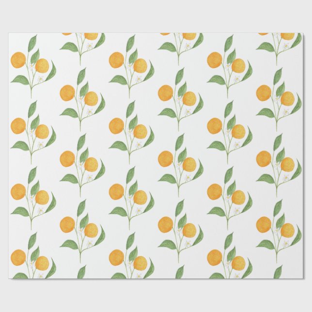 oranges wrapping paper (Flat)