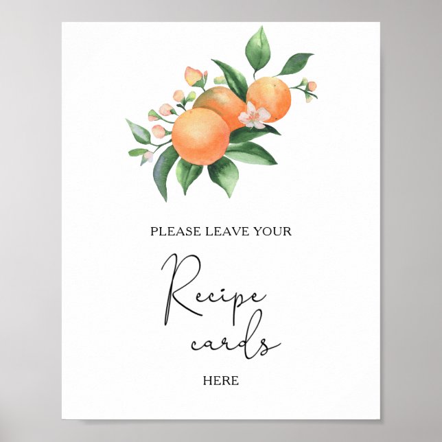 Oranges - Your recipe card here Poster (Front)