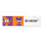 orangey & purple bumper sticker