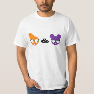 orangey & purple logo shirt