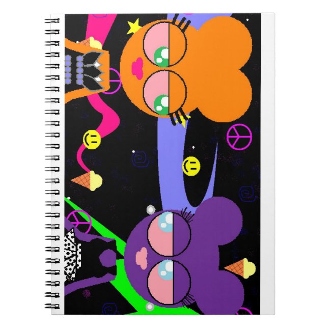 orangey & purple speciality *smacked* notebook (Front)