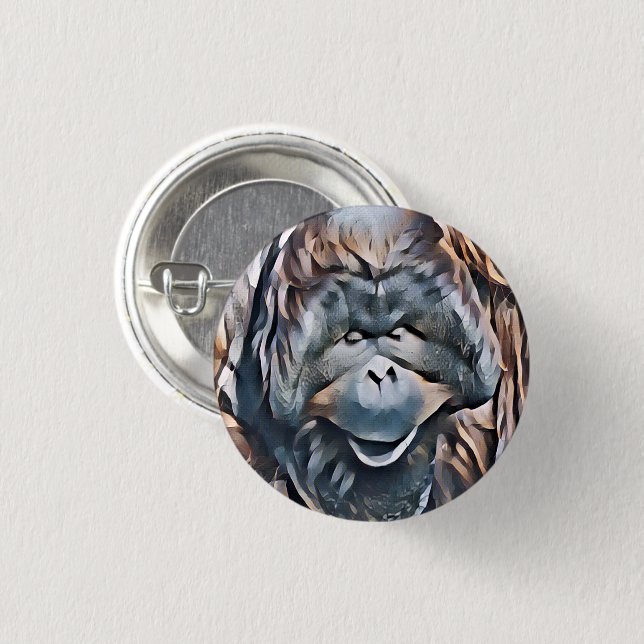 ORANGUTAN 3 CM ROUND BADGE (Front & Back)
