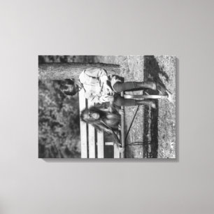 Orangutan and Boy in the National Zoo Photograph Canvas Print