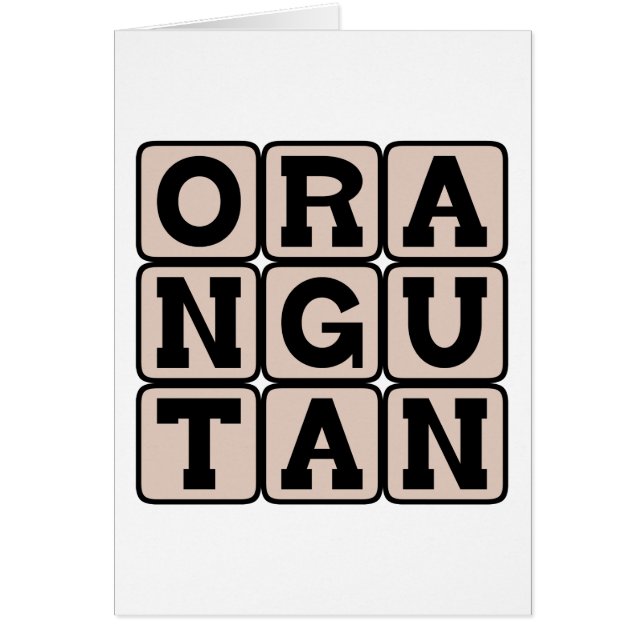 Orangutan, Asian Great Ape (Front)