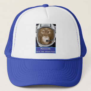 Orangutan Astronaut Mission Trucker Hat
