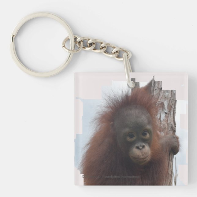 Orangutan Baby Girl Key Ring (Front)