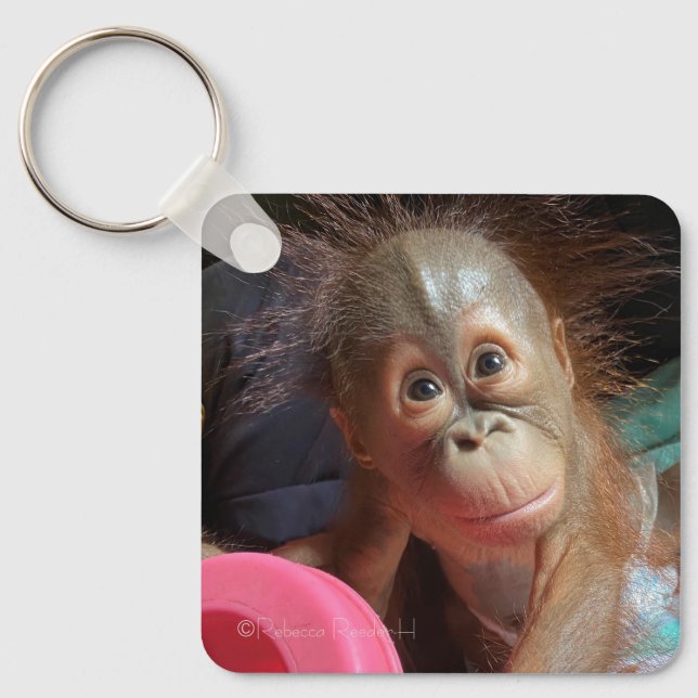 Orangutan Baby  Key Ring (Front)